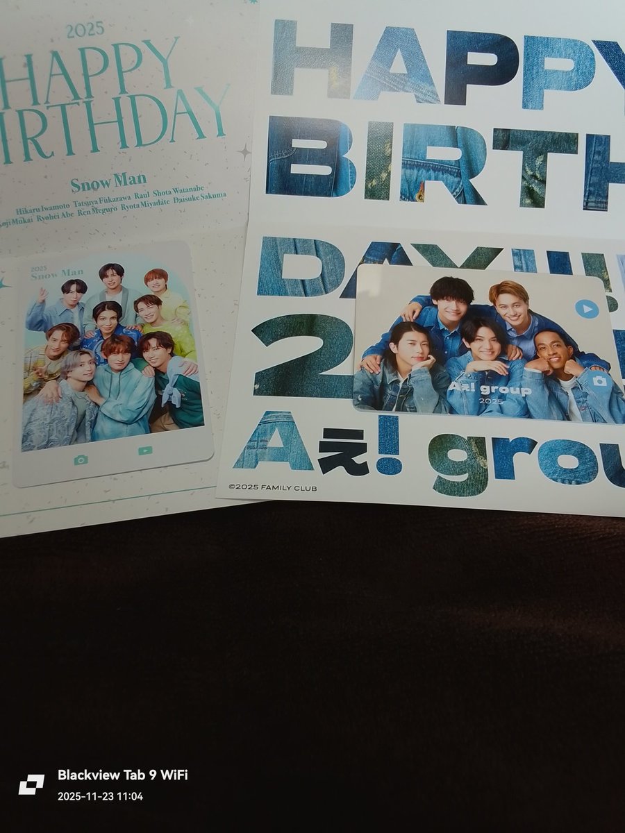 romromgo's tweet image. 心配してたけど、届いた。５人いた。#Aぇǃgroup　#FCメール　#佐野晶哉　#リチャくん　#SnowMan　三銃士のときの髪型が切ない　皆笑顔