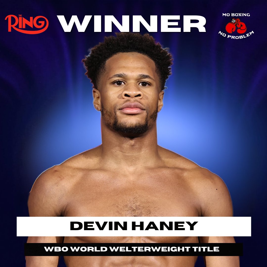 MoBoxingNP's tweet image. Devin Haney defeats Brian Norman Jr. by UD to improve his record to 33-0, 15 KOs, and win the WBO World Welterweight title. 🏆🥊
@Realdevinhaney
