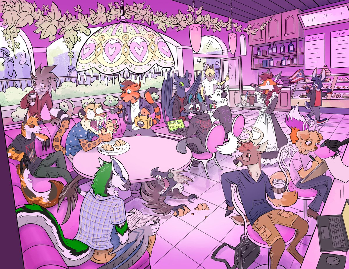 tygerfort's tweet photo. BIIIIIG (for me) group commission for my friends (left to right) @tanglewrangles, @JubbyTheDubby, @SirSaberTooth, @CalloArcwing, @SaberInABox, @crankycorv, @anthronightfury, Vulni, concordoh (on discord), @MIKI0N_ML, @MonocleRB, @Tobithefoxx, Faeyriecottage, and @CamJackrabbit https://t.co/sJJqdeUv0E