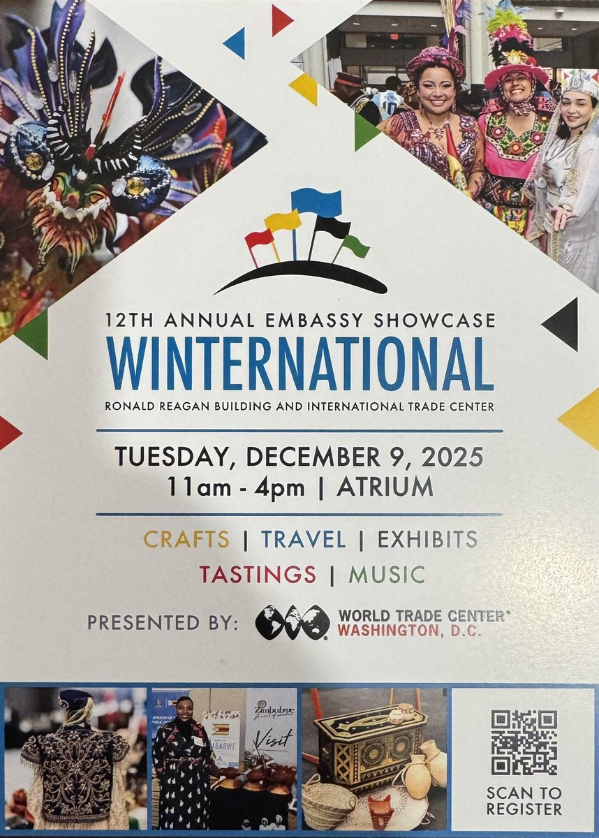 It’s the 12th edition of the Winternational Annual Embassy Showcase and Zimbabwe will be showcasing its culture. Come and experience Zimbabwe 🇿🇼.