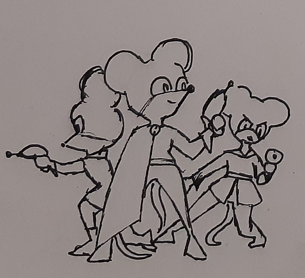 EvilMurlock's tweet image. Just some sketches of some characters I am making for a future game (in order of newest to oldest). Its a space fighter squad that will serve as the main antagonists throu the game as you fight an evil space cat ethno state. 
#game_development #concept_art #character_design