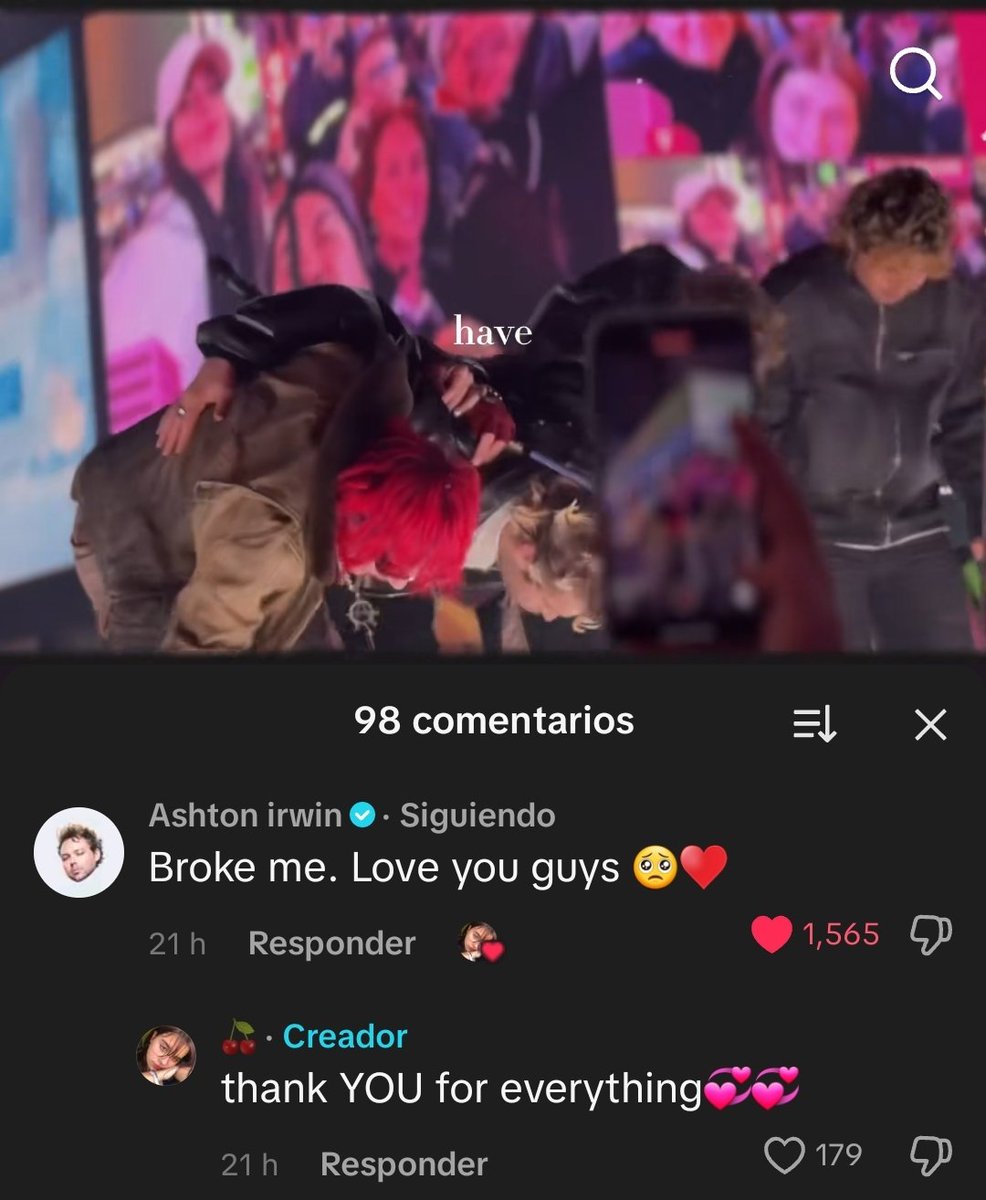 5SOSUpdES's tweet image. ◜📢◞ #INFOSOS — El mejor fan de @5SOS 🥹 #AshtonIrwin comentó el TikTok de flatlukes donde usa la canción &quot;I&apos;ll Find You&quot; del nuevo álbum #EVERYONESASTAR! (Fully Evolved) 💚

@Ashton5SOS: &quot;Me rompiste. Los amo, chicos 🥺♥️&quot;.