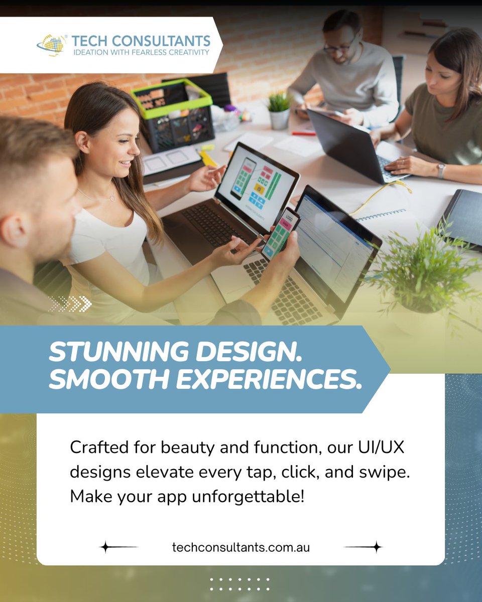 techconglobal's tweet image. Our team combines creativity and functionality to deliver user-friendly interfaces that captivate and engage.

Let’s design something extraordinary together! techconsultants.com.au/our-services/m…

#TechConsultants #AppDevelopment #WebDevelopment