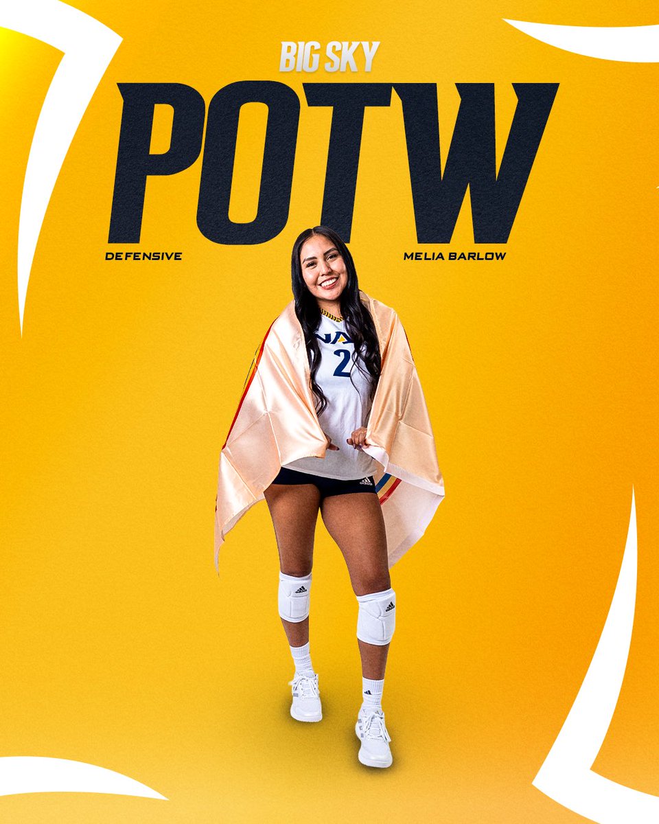 NAUVolleyball's tweet image. Melia Barlow is your Big Sky defensive player of the week 🔥

#RaiseTheFlag | #BigSkyVB