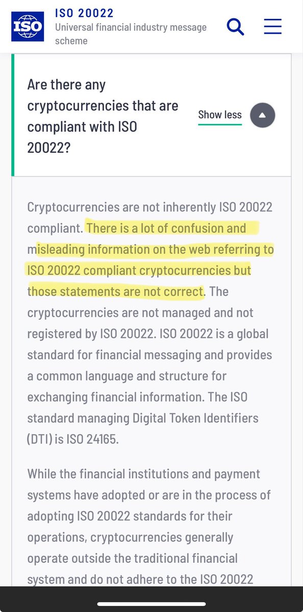 kek, xrp btfo
it’s not about being “iso20022 compliant”, it’s about whether the banks using iso20022 are actually USING your PROTOCOL to execute transactions.

they are using chainlink. provable on chain. $link won, and your vaporware bank themed meme coin LOST