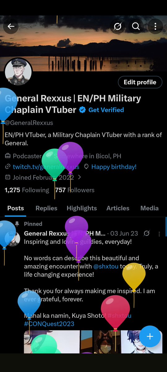 GeneralRexxus's tweet image. Another day, another year of being an unc 🥳🎉🎉