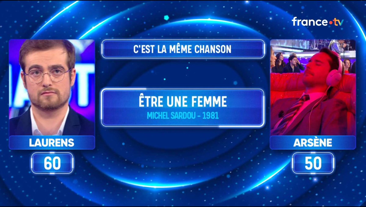 titi1960's tweet image. #CestLaMêmeChanson du #MatchAller de la finale des #Masters de #Noplp de @nagui
du samedi 22/11/25 #Laurens VS #Arsène