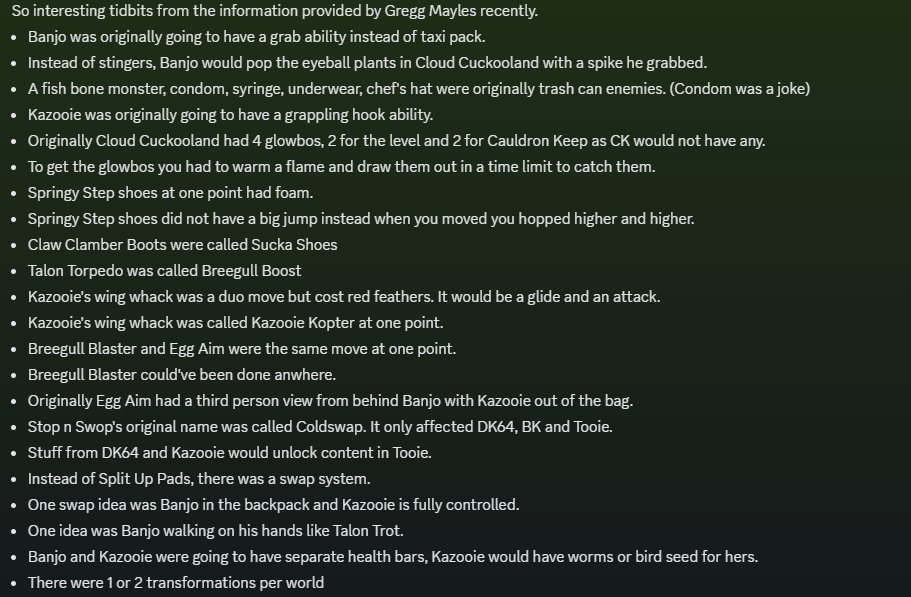 Facts about Banjo-Kazooie tweet media