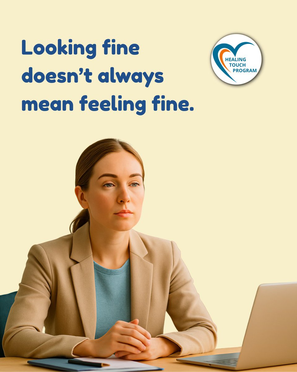 HTProgram's tweet image. You can look fine and still feel overwhelmed.
Energetic stress shows up long before physical symptoms do.
This article explains what that looks like — and how Healing Touch helps your system reset.

🔗Read: htp.mykajabi.com/blog/stress-is…

#HealingTouch #EnergeticStress #BurnoutSupport