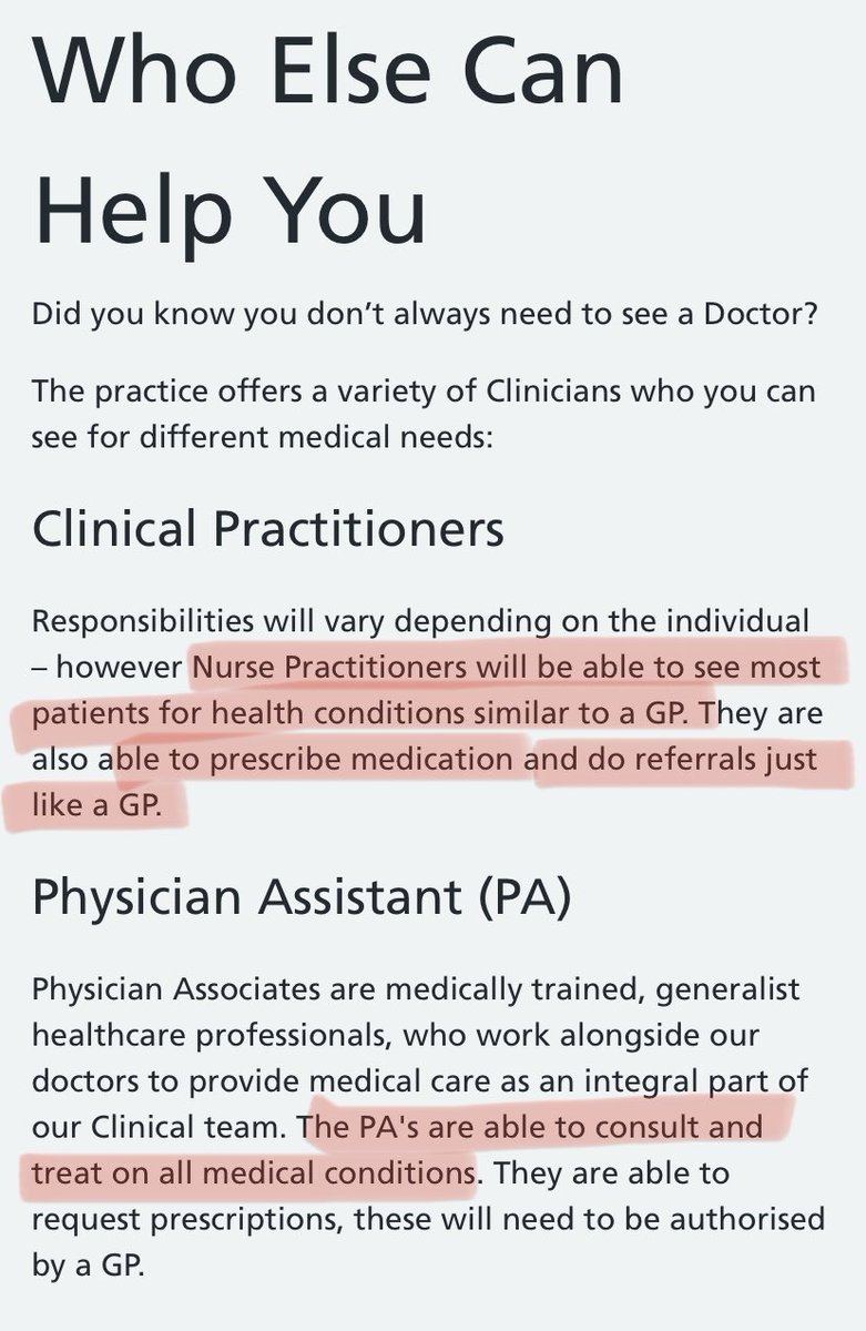 DrNeenaJha's tweet photo. EVERY PATIENT who sees a PA/ACP instead of a GP for a medical issue is getting substandard care

This job advert incorrectly infers that PAs &amp; ACPs are qualified to work in the same way as a GP

They are openly deceiving patients &amp; it raises huge 🚩regarding validity of consent https://t.co/lm2JW46Sql