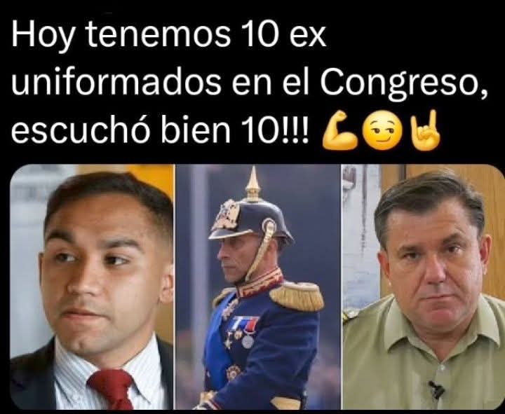 PatriotaFurio73's tweet image. CHILE DESPERTÓ! no más comunistas. 🇨🇱🇨🇱🇨🇱👏 10 en Política si...
10 patriotas de las FF.AA en el congreso. #LaFuerzaDelCambio 

#NoAlComunismo Kamala Harris José Kast, Los Cóndores Limache Nano Banana pro, Quiet, Ingrid Betancourt, Jara, #Valparaíso EEUU #LASVEGASGP Boric, kaiser