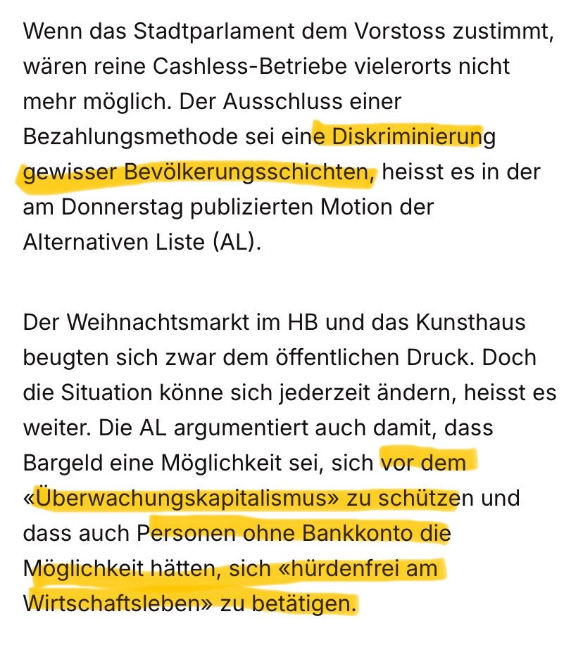 Heute im ⁦<a href="/Blickch/">Blick </a>⁩ drei gute Gründe für unsere #Bargeldmotion 👇 blick.ch/politik/nach-w… ⁦ ⁦<a href="/al_zuerich/">Alternative Liste Zürich</a>⁩ #radikal konkret