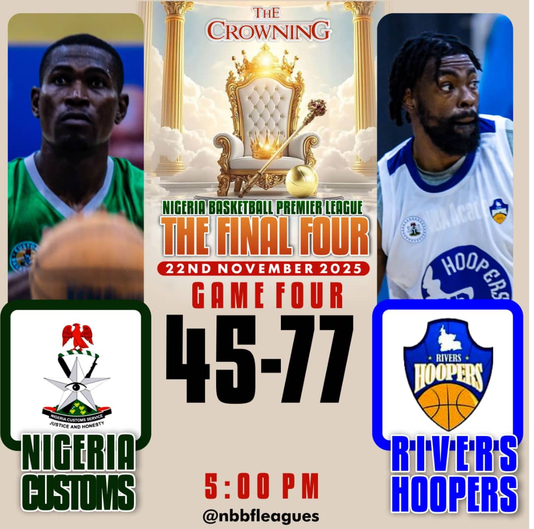 Tex_Timony's tweet image. The Atlantic Conference dominance continues over the Savannah, as both Lagos Legends and defending champions Rivers Hoopers beat Chiefs and Customs respectively to set up an enthralling final on Sunday for the coveted NPBL title.

#NPBLFinal4