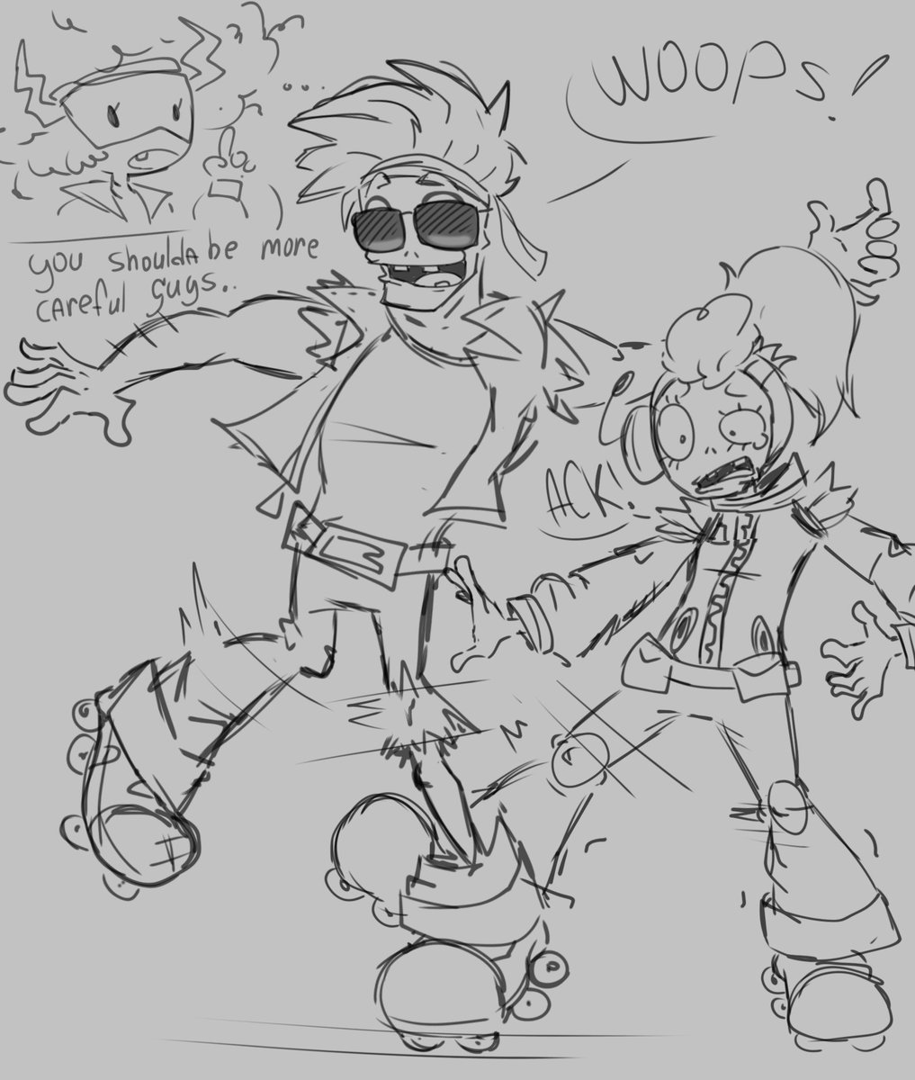 AllStarLottie's tweet image. Electric Slide taught them how to rollerblade 
#Pvz #pvzfanart #Bfn #plantsvszombies