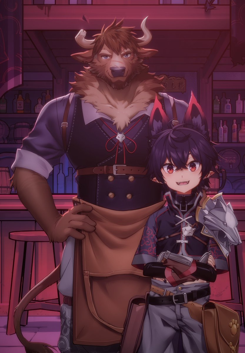 Meet Ricardo the Bull, the tavern owner I live with! ✨