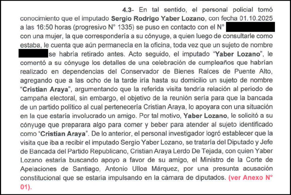 🔴 URGENTE:

🔴 OS-7 de Carabineros estima que las Conversaciones entre Cristian Araya y el Conservador Yaber donde admite el paso de 1,7 millones de pesos

PODRIAN REVESTIR EL CARACTER DE DELITO

Sillazos en el Comando de José Kast, otro motivo para no dar la Cara Mañana