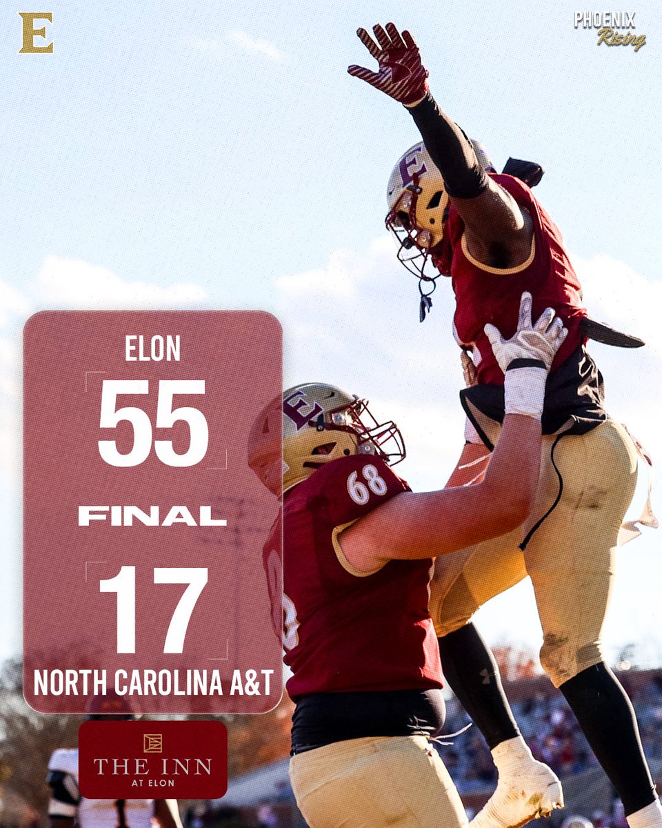 ElonFootball's tweet image. Senior Day DUB at Rhodes!! 👏🔥😮‍💨

#PhoenixRising | #AED
