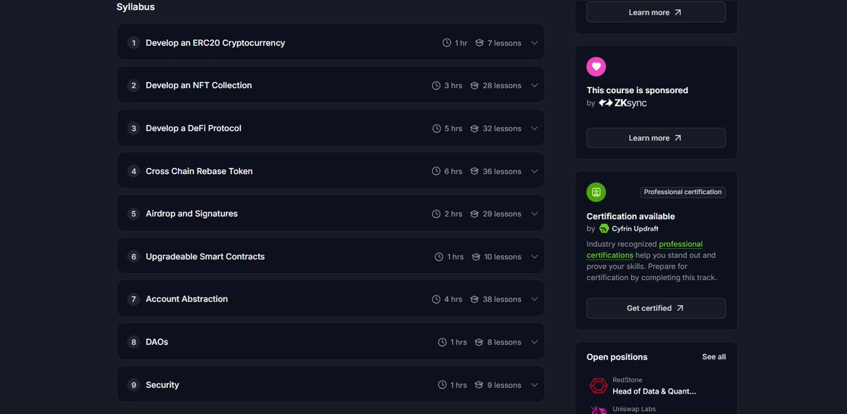 TobyTech6's tweet image. BIG NEWS: Officially starting Advanced Foundry! 🚀

Finished the Fundamentals, now moving to building full-scale protocols.

What&apos;s next?

DeFi, NFTs, DAOs
Upgradeable Contracts
Fuzz Testing &amp;amp; Security Deep Dives

TheTime to push for mastery. 💡

#Foundry  #Solidity #Web3Dev