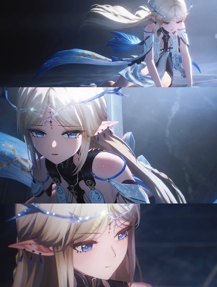 logicproducer's tweet image. 我经常因为一个角色而入坑一个游戏，最近就是如此，为了「千咲」把鸣潮下载下来，几天就玩到了「第二章第四幕：圣者、忤逆者、告死者」，这也是「卡提希娅」的主场，别的不多说，这实时渲染/三渲二的画面质感，鸣潮做得是真的好啊