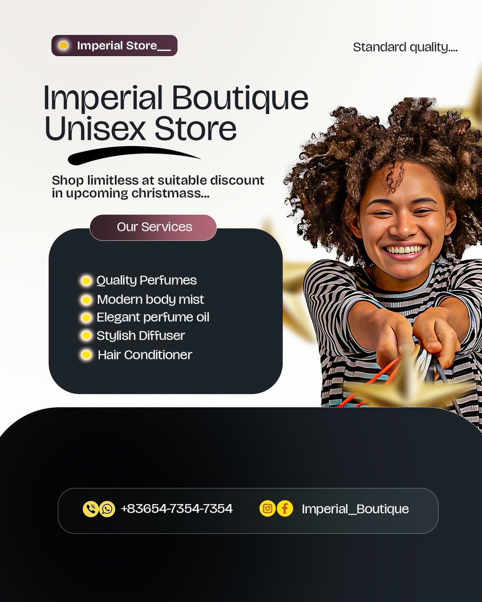 ty_dm_code's tweet image. Imperial Store flyer Design