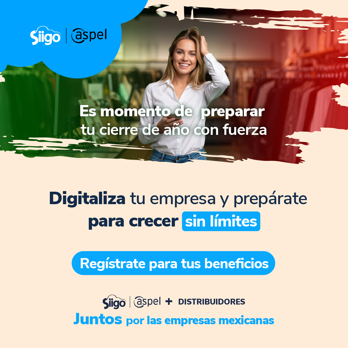 CONCANACO's tweet image. El año aún no termina… pero puede terminar mejor. 💪

Digitaliza tu negocio con Siigo Aspel y entra al 2026 con más control y crecimiento.

👉 Regístrate para tus beneficios: bit.ly/4l69LK3 
#PYMES #NegociosDigitales