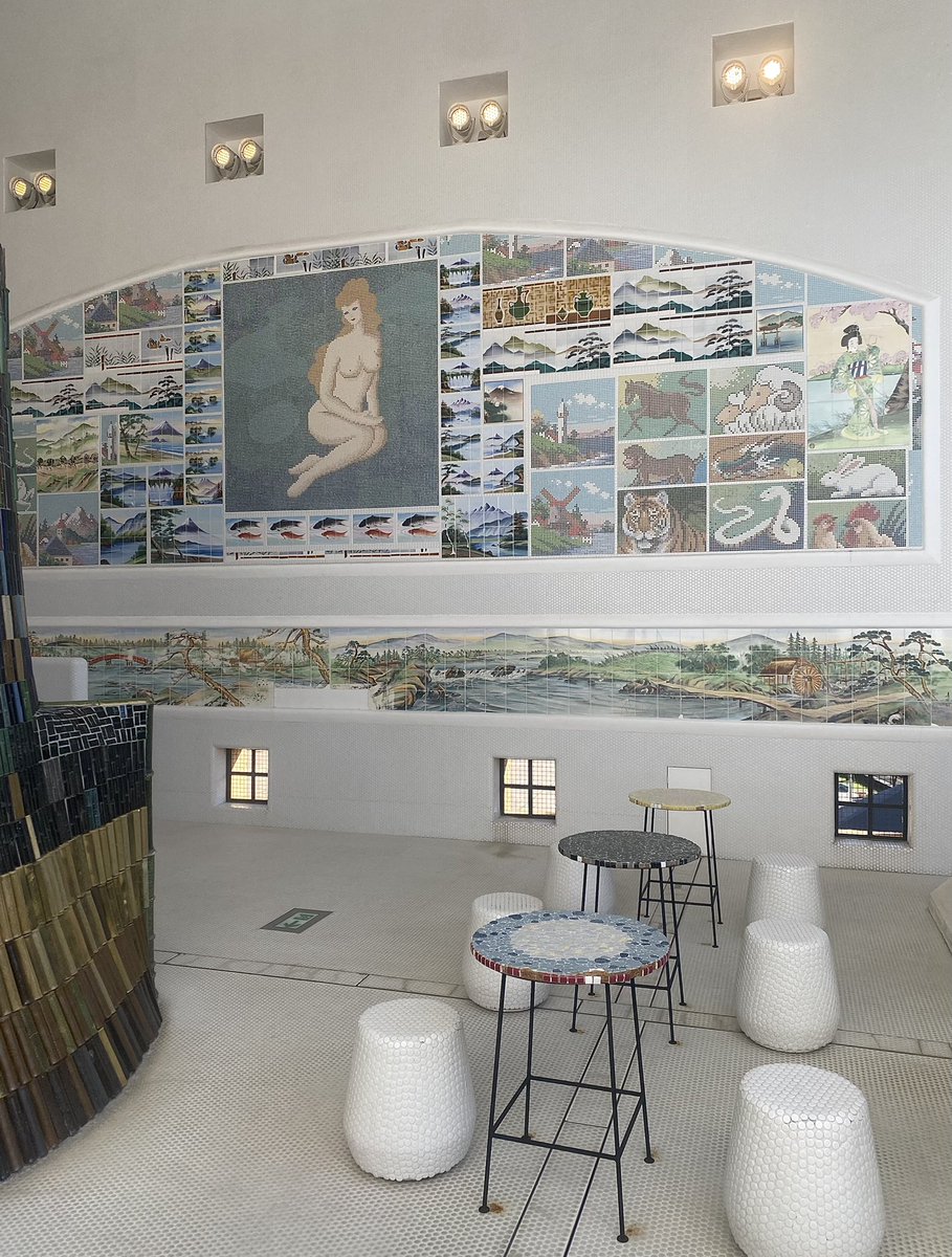 rakusaaa's tweet image. my parents’ ceramic workshop is in a small old city in Japan known for its Mino-yaki ceramics! There’s not much to do here, so sometimes we just go to this little tile museum nearby and eat udon afterwards 🍜