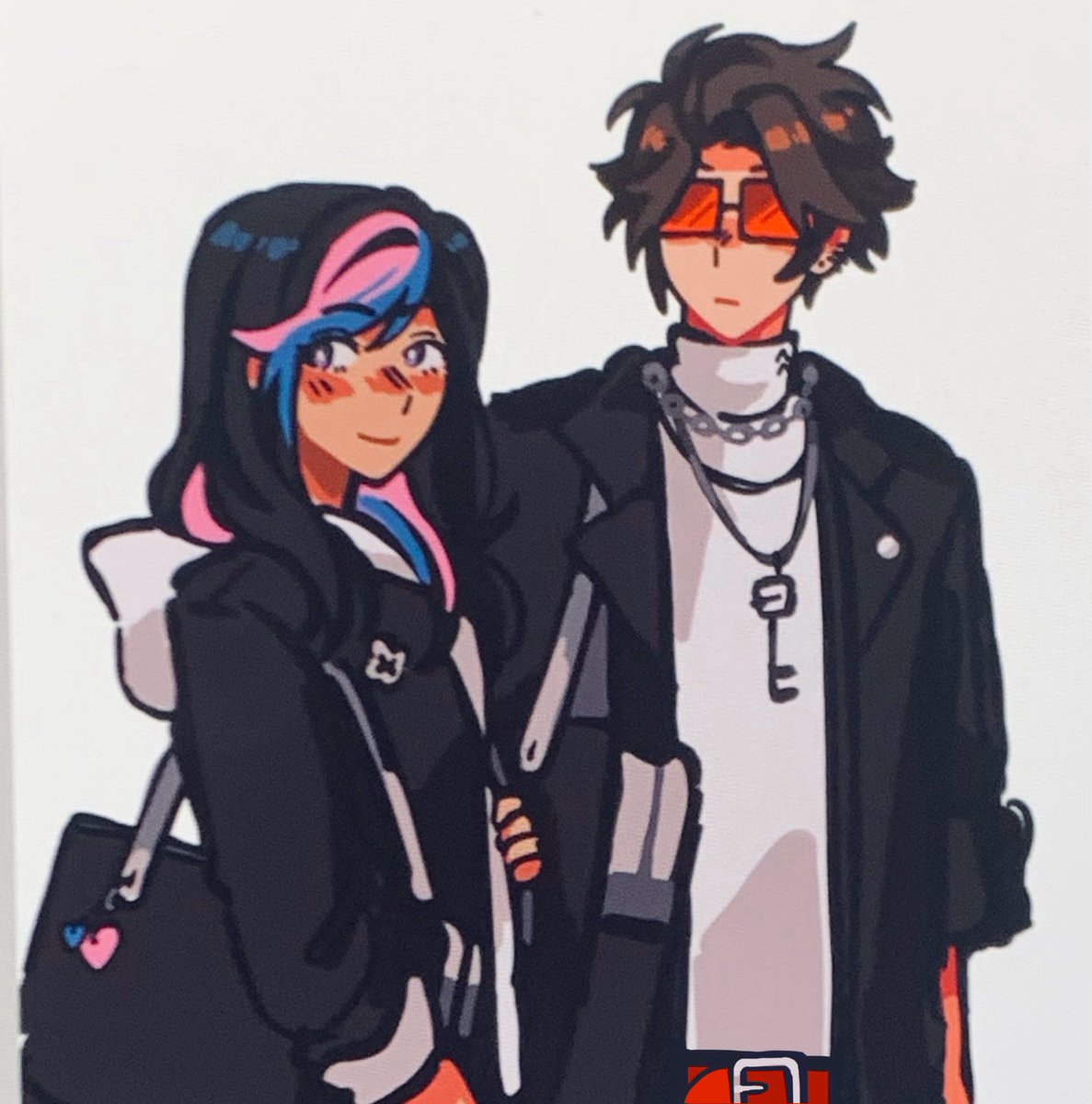 nagawanui's tweet image. the rest of my p5 tetro drawings🫶, most of them are based off of riven’s hirojima au &amp;lt;3