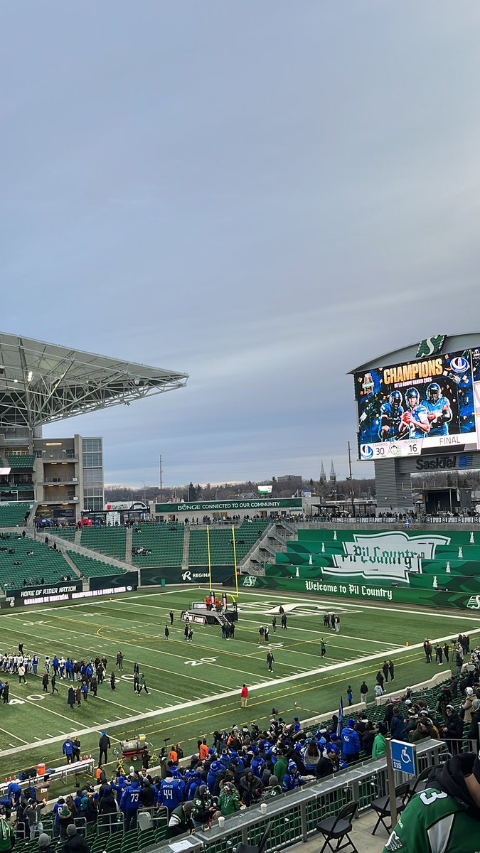 Until next year Mosaic stadium. The best stadium in Canada and home of the 2025 GREY CUP CHAMPS!!!!