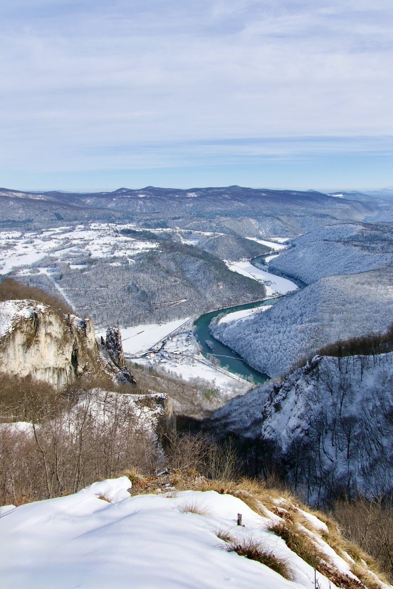 ExploringSlo's tweet image. There are no big mountains in the Kočevje area, only hills and forests as far as the eye can see. Every trail feels remote, the forests greener (or whiter in winter) than anywhere you’d walked before and you’re more likely to be greeted by a wild animal than a human being…