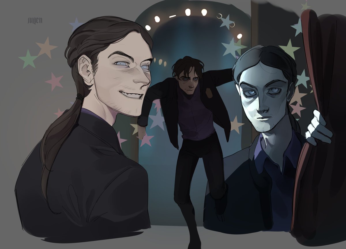 He has such slick hair, I can't help but think he has a ponytail #michaelafton #fnaf2movie