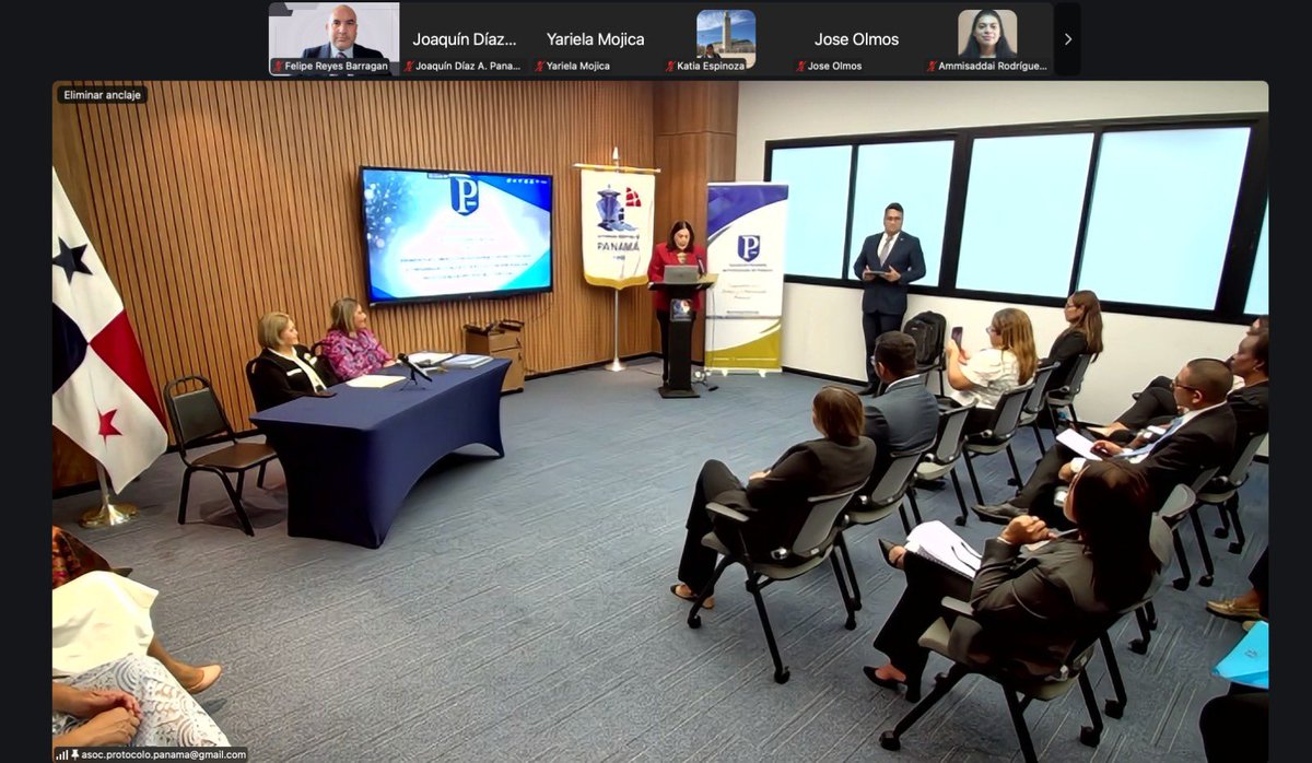 Hoy participé en el acto de graduación del primer diplomado profesional en #protocolo y organización de #eventos con énfasis en inteligencia artificial - virtual de la Asociación Panameña de Profesionales de Protocolo. Gracias a su presidenta Martha Caballero por la invitación.