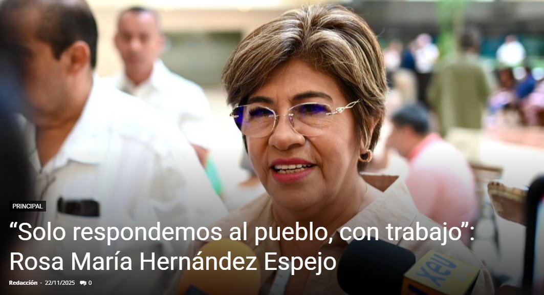 EspejoDelPoder_'s tweet image. “Solo respondemos al pueblo, con trabajo”: Rosa María Hernández Espejo espejodelpoder.com/solo-respondem… a través de @EspejoDelPoder_ @espejohernandez