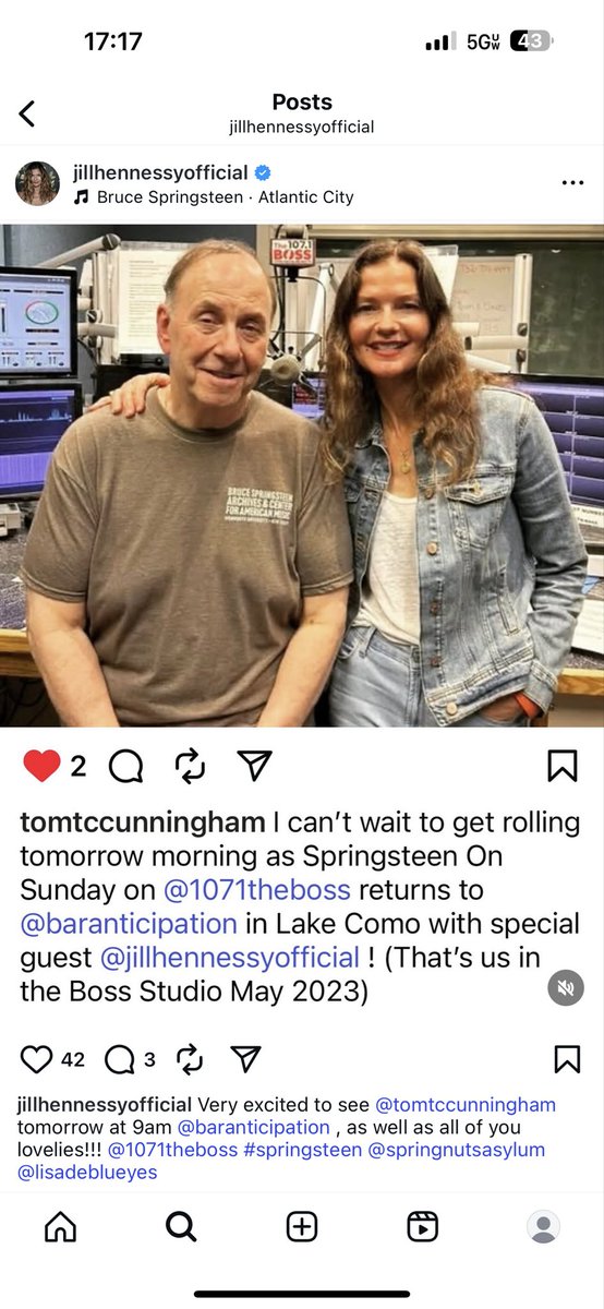 LawLitz's tweet image. @1071TheBoss @BarAnticipation This looks like a great time! @JillHennessy 🎼🎶🎸🎹🥞🧇🥂🍷🍸

Lemme see if I can schlep all the way out there so early from Queens to Jersey. #Springsteen #GhostInMyHead #IDo