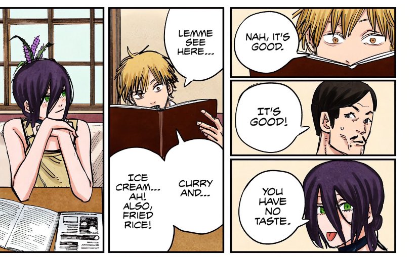 hourlydenreze's tweet image. denji must seem to really not like coffee at all since it went from being on the top of the menu to the bottom lol and tysm to my friend @nekomaru5121 for helping me!!