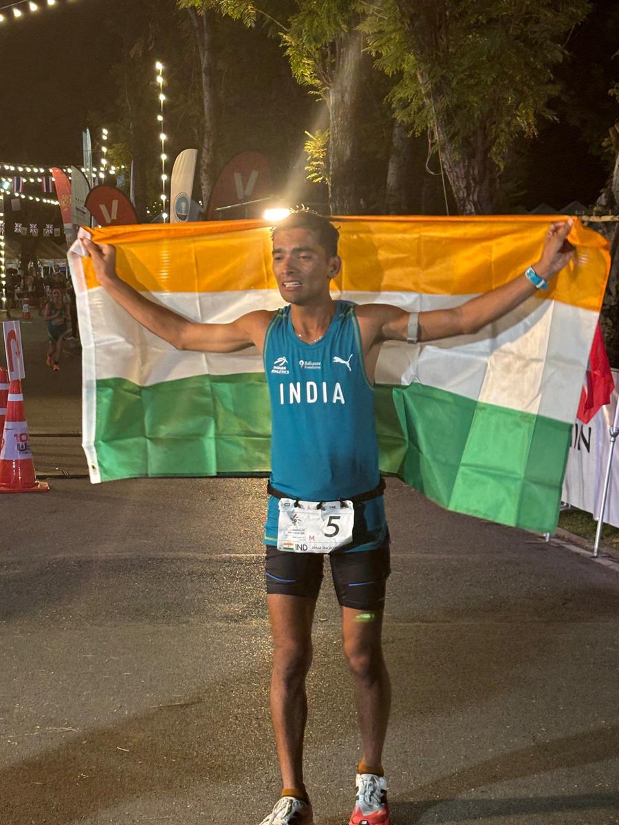 iaunews's tweet photo. Top 3 Finisher in the Men’s Race at the 2025 IAU 100K Asia &amp; Oceania Championships 
1. Amar Singh Devanda (IND) 6:59:37
2. Clay Dawson (AUS) 7:15:22
3 Saurav Kumar Ranjan (IND) 7:23:02 https://t.co/fyYZyKGZXx