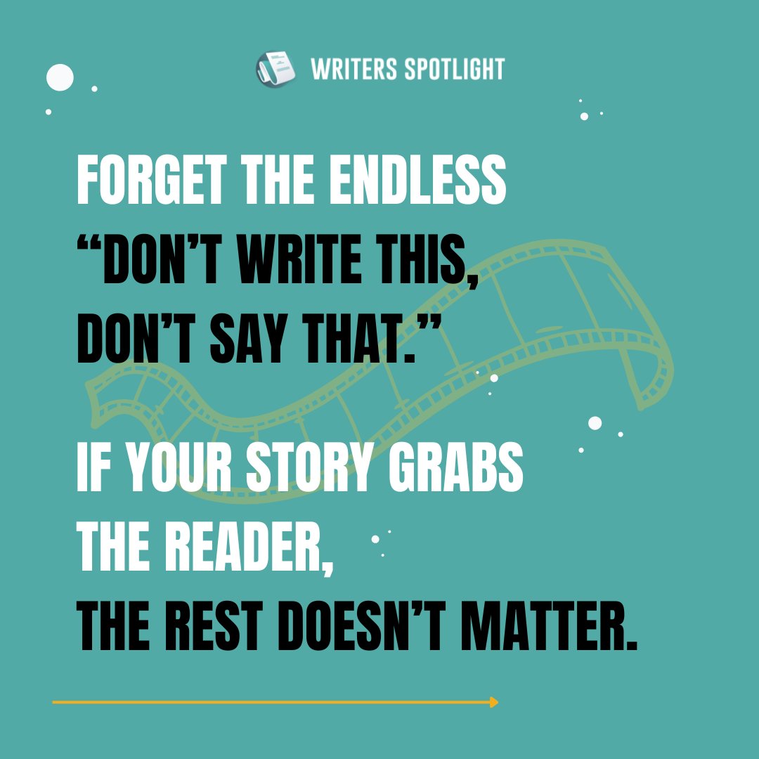 WSL_Spotlight's tweet image. Ever feel overwhelmed by all the screenwriting “rules”? 

Good news: most of them aren’t rules at all. What matters is simple: don’t bore your reader.

Full article here → writersspotlight.com/blog/screenwri…

#ScreenwritingTips #WritersCommunity #ScriptNotes #Storytelling #WritersSpotlight