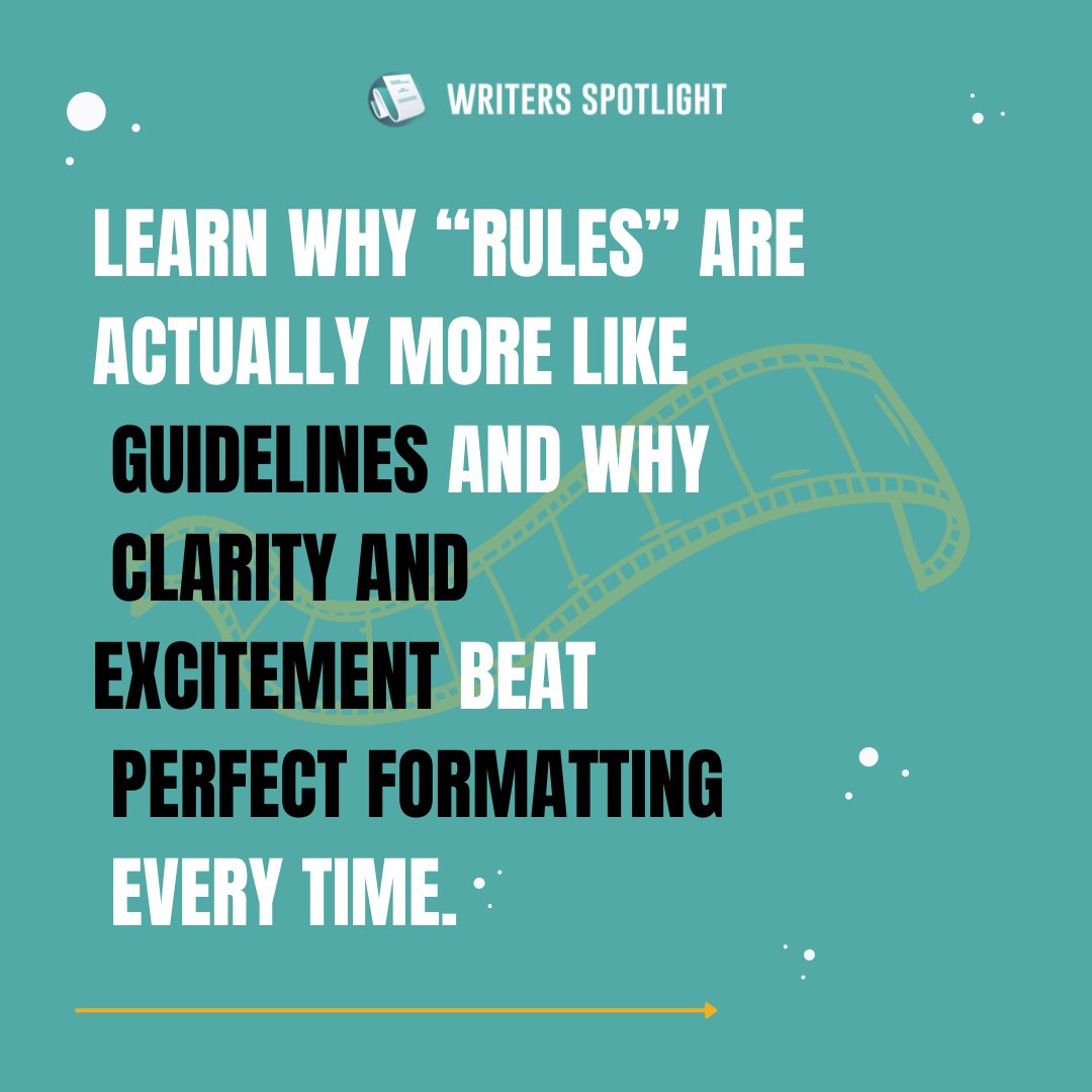 WSL_Spotlight's tweet image. Ever feel overwhelmed by all the screenwriting “rules”? 

Good news: most of them aren’t rules at all. What matters is simple: don’t bore your reader.

Full article here → writersspotlight.com/blog/screenwri…

#ScreenwritingTips #WritersCommunity #ScriptNotes #Storytelling #WritersSpotlight