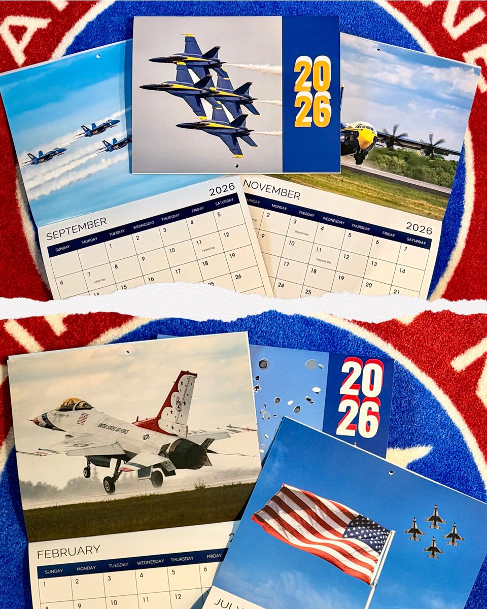 2026 CALENDARS: Our 2026 Blue Angels and Thunderbirds calendars are going quick! Grab one for yourself, and grab another to be put underneath the tree for a loved one:
newsairshow.com/products/calen…