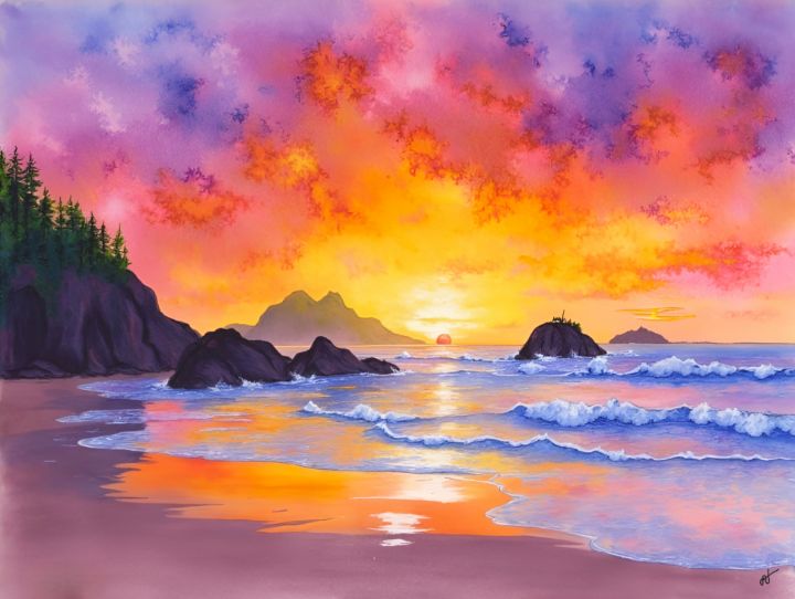 C_Autumn_Trapp's tweet image. Art of the Day! &quot;Pacific Fire&quot;. Buy at: ArtPal.com/c_autumn_trapp…