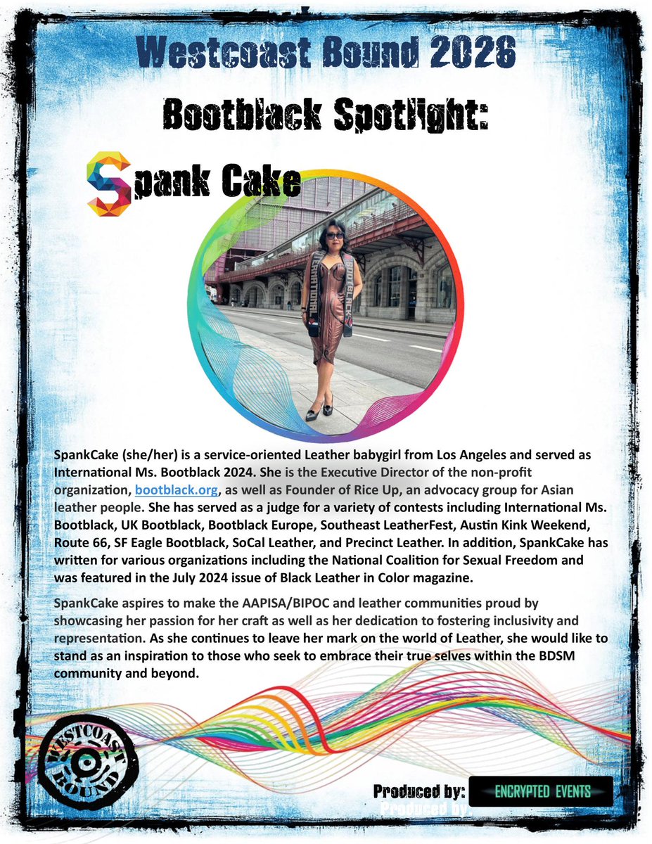 Next up in our bootblack lineup, we have SpankCake, hailing from Los Angeles!  Another in the talented group of bootblacks ready to spruce up your leather! #wcbound #kinkeducation #encryptedevents