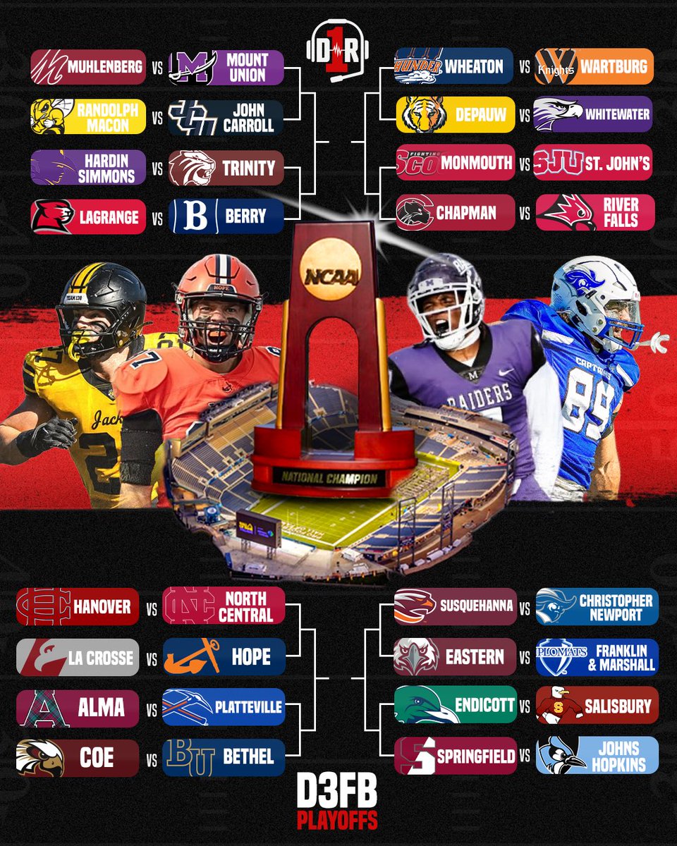 3️⃣2️⃣ REMAIN IN D3 FOOTBALL🔥

Next weekend is going to be 𝗙𝗨𝗟𝗟 of incredible matchups 👀

#D1R | #D3FB