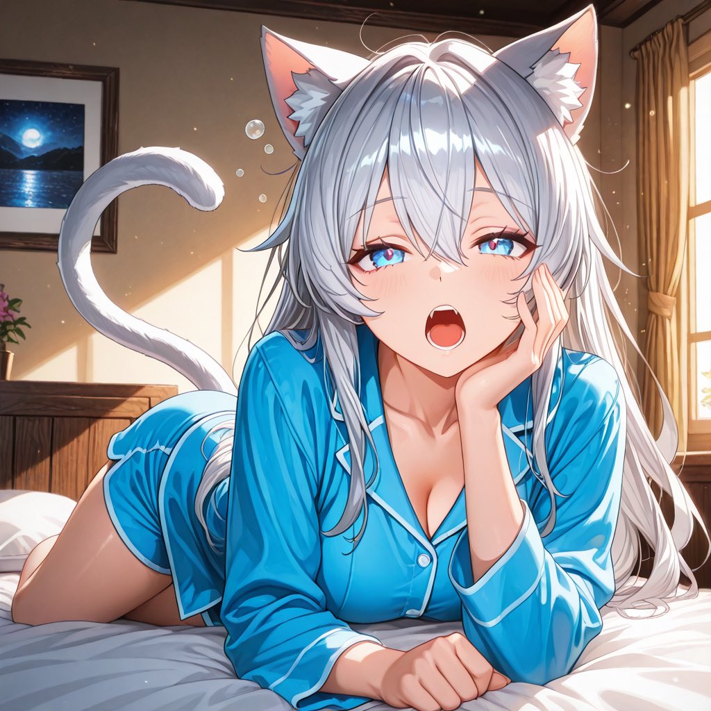 mirai1319's tweet image. おはようございます(｡ρω-｡)
本日はお休みです( ³ω³).｡o
本日は勤労感謝の日ですね(*´ω`*)昔は五穀の収穫を祝う日だったそうですね(◍&amp;gt;ᴗ&amp;lt;◍)普段の労働を労わってゆっくり休んでくださいね😊

白愛「ふぁ〜ぁ🫧おはようございます…まだこんな時間ですか…もう少し寝てもいいですか？…」…