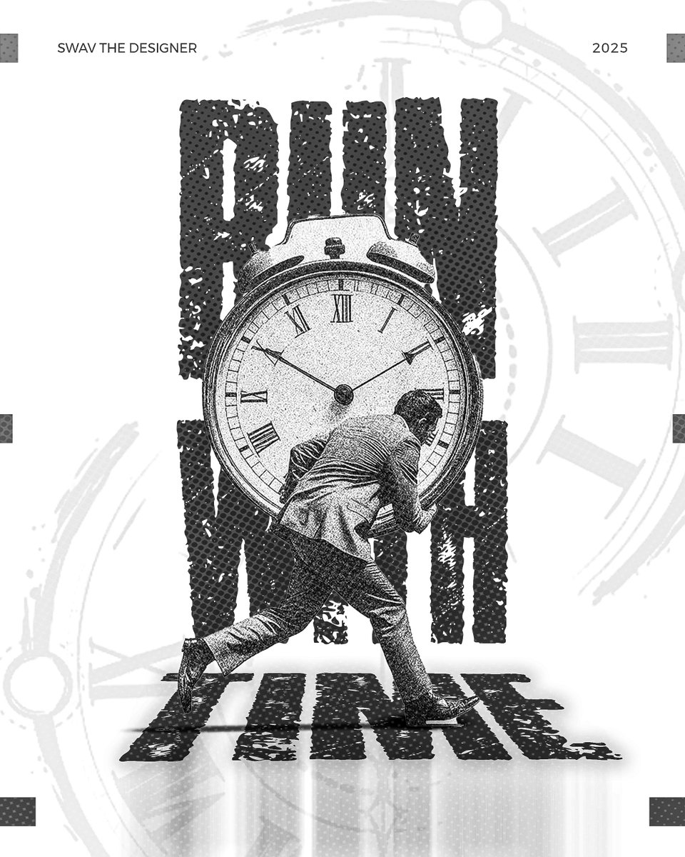 Lorita_theswav's tweet image. Day 4 of 100.

Run With Time.  
The clock doesn&apos;t stop. But you can control what you do with it.
Run with purpose. 🏃⌛️

#Swavthedesigner #100daysdesignchallenge #creativedesigner #creativegrowth