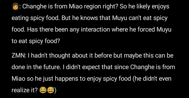 hyaku_cat's tweet image. Did Changhe ever force Muyu to eat spicy food? 😅
Rough translation attached

#BloodRiver #SuChangHe #SuMuYu