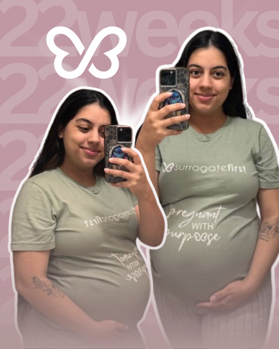 surrogatefirst's tweet image. Gabby continues to carry with so much grace, purpose and heart on her 22nd week.

Learn more about starting your own surrogacy journey at surrogatefirst.com

#SurrogateFirst #22Weeks #SurrogateJourney #PregnantWithPurpose #SurrogateStrong #SurrogacySupport  #IVFCommunity