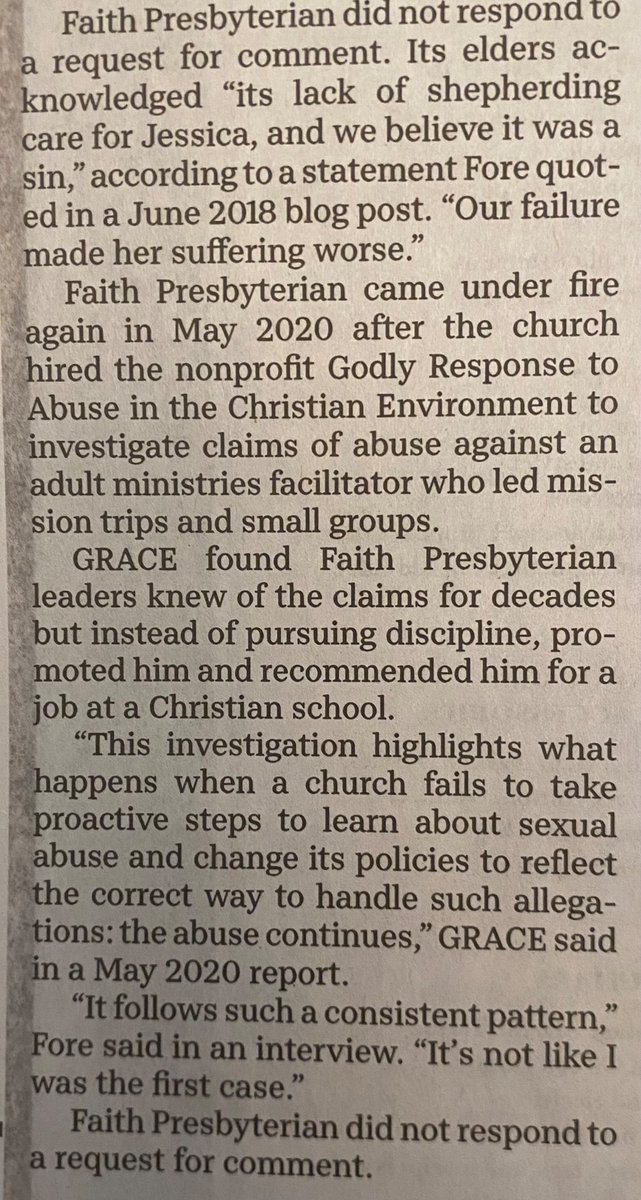 BuzzfeedSource's tweet image. On Nov 19, 2025, the @Tennessean published a 3-page article on sex abuse in the Presbyterian Church in America (aka, Protrecting Child Abusers in America). The Tennessean continued to intentionally conceal the Covenant-Police child sex abuse cover-up— which in my opinion-…