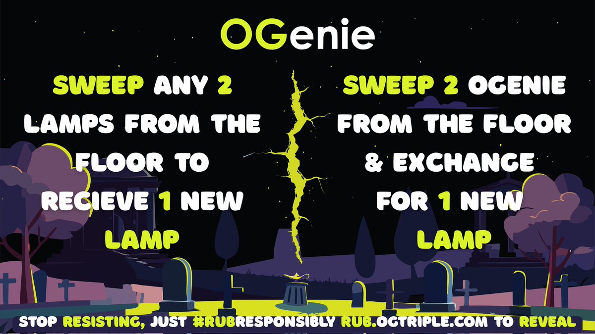 NftBroc's tweet image. A big weekend OGm to everyone! 

#OGenie is flying high like the art deserves &amp;amp; it honestly makes me so happy seeing them all over the TL

With Lamps steadily decreasing in numbers due to your sweeps, this current deal will be changing soon👀

Nows the time to #RubResponsibly