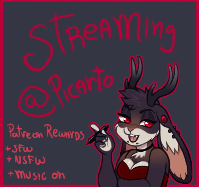 Streaming! NSFW (music on)
picarto.tv/SamsMagickalSh…