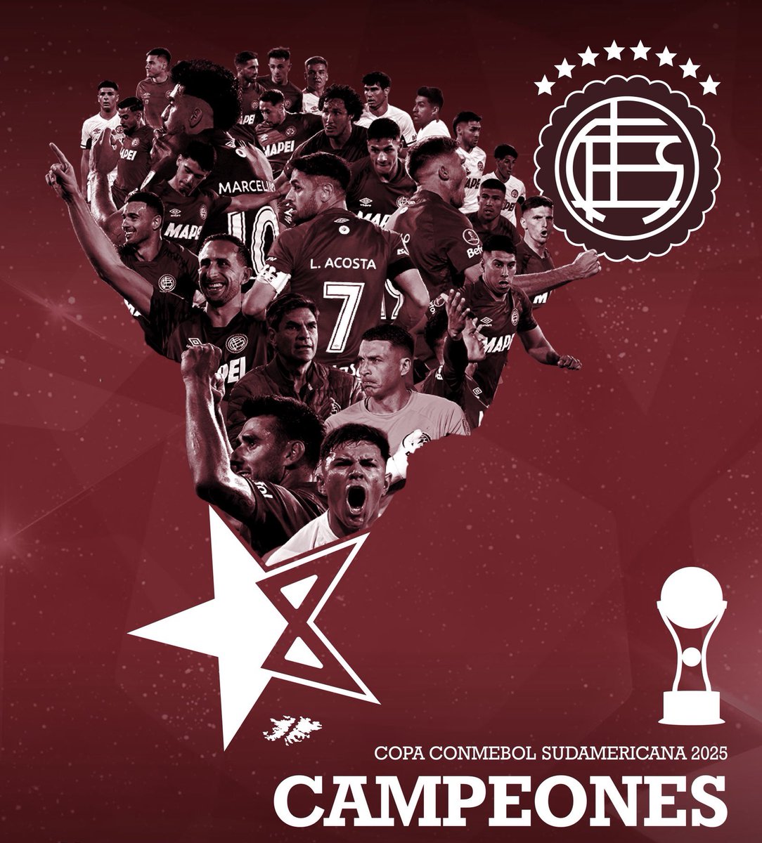 Felicitaciones <a href="/clublanus/">Club Lanús</a> por la obtención de la copa sudamericana 🏆⚽️