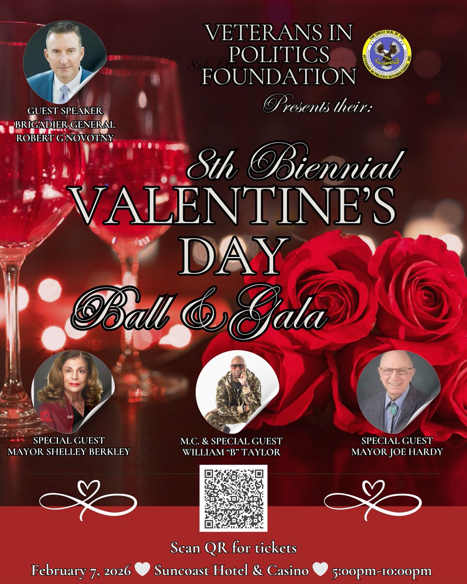 The 8th Biennial Veterans In Politics Valentine’s Day Ball &amp; Gala 

yournews.com/2025/11/22/507…